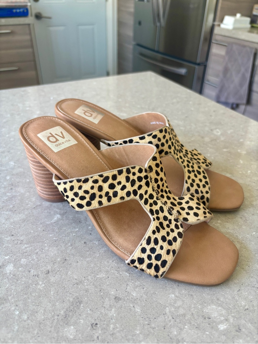Dolce Vita Leopard Print Slides